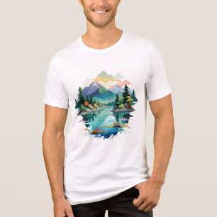 Camiseta Serene Paisagem Calma Natureza Tranquila Fora da A