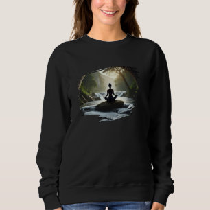 Camiseta Serene Yoga Natureza Meditação Calma Lotus Pose Ri