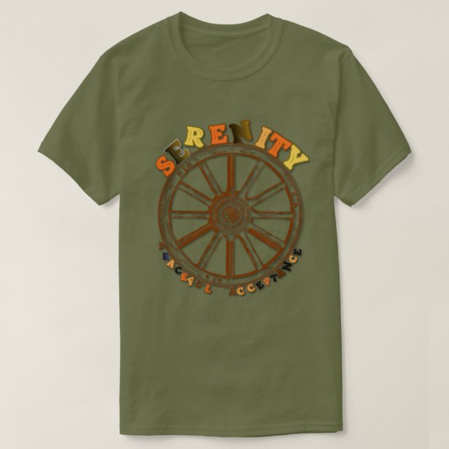 Camiseta Serenidade - Aceitação Pacífica (Frente do Design)