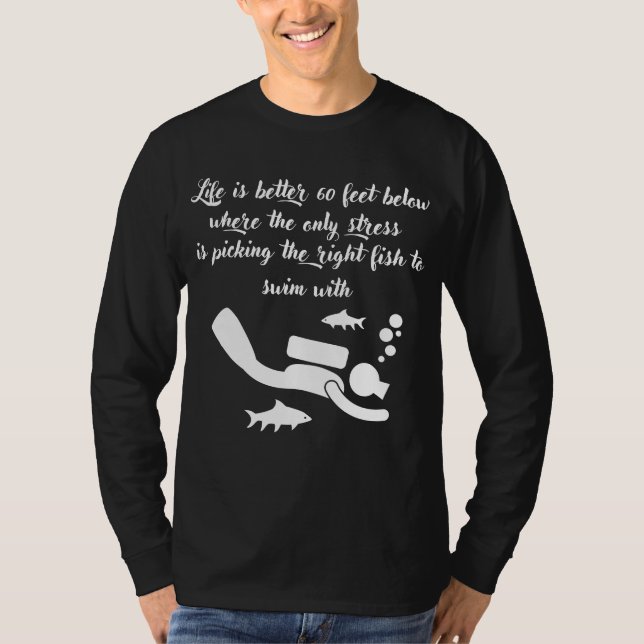 Camiseta Serenidade Aquática: Abraça o Azul Profundo (Frente)