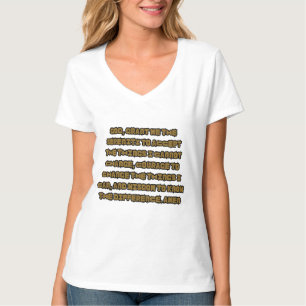 Camiseta Serenidade Baseada em Fé - Oração Citando V-Pescoç