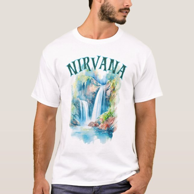 Camiseta Serenidade cai: Encontrando Nirvana no Embraque da (Frente)
