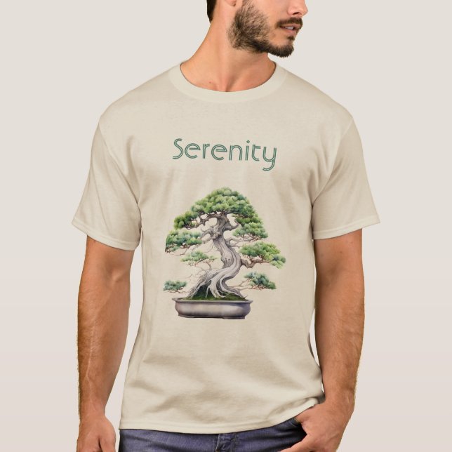 Camiseta Serenidade da Árvore Bonsai (Frente)