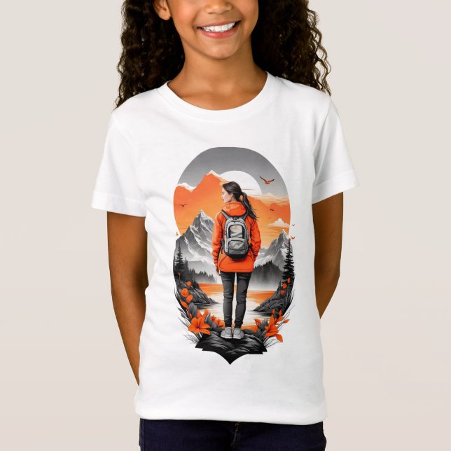 Camiseta Serenidade das Montanhas: Retreato Lakeside (Frente)