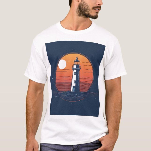 Camiseta Serenidade do Farol ao Luar. (Frente)
