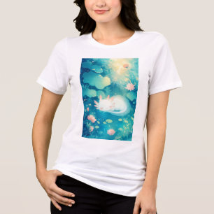 Camiseta Serenidade do Lago de Flores de Axolote