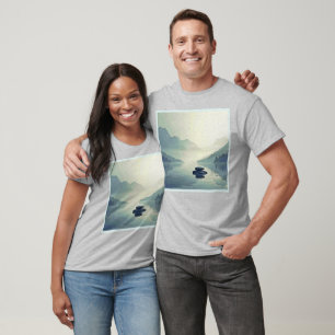 Camiseta Serenidade do Lago Tranquil Mountain