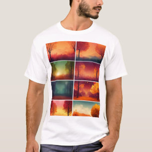 Camiseta "Serenidade do outono: Uma paisagem de queda de co