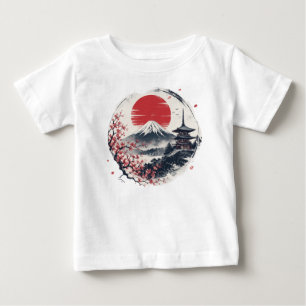 Camiseta Serenidade do Pôr do Sol no Monte Fuji – Arte Japo