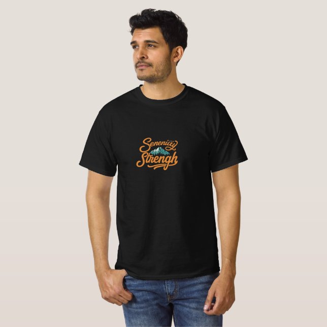 Camiseta Serenidade em Força: Tee de Energia Calma (Frente Completa)