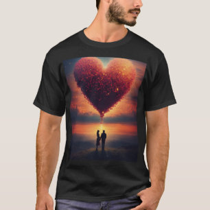 Camiseta Serenidade Skyward: Balão de Ar Quente Minimalista