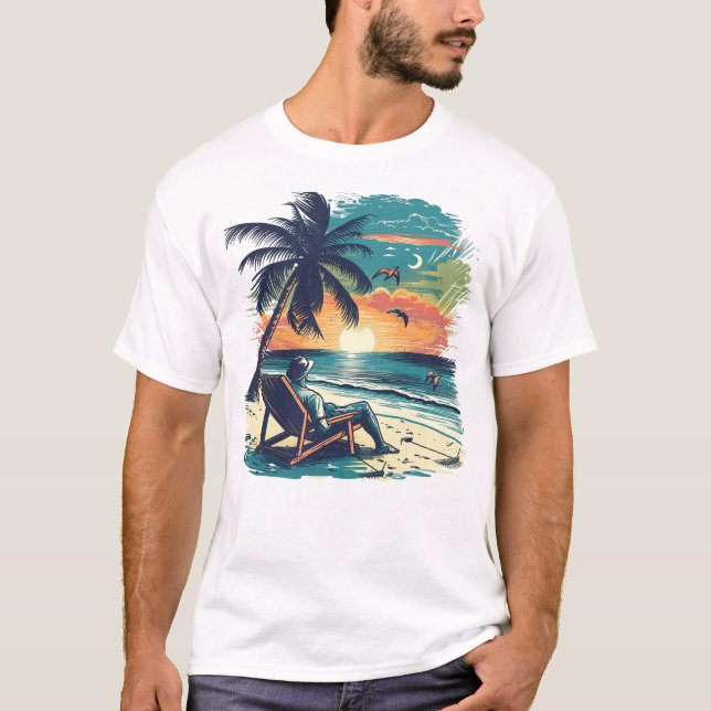 Camiseta Serenidade solar tropical 🌅 🌴 (Frente)