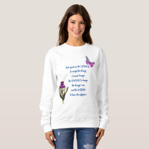 Camiseta Serenity Prayer Flor Butterfly Inspiron
