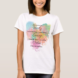 Camiseta Serenity Prayer Watercolor