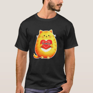 Camiseta Serenkitty Música Notas Musicais Coração Gatinho F