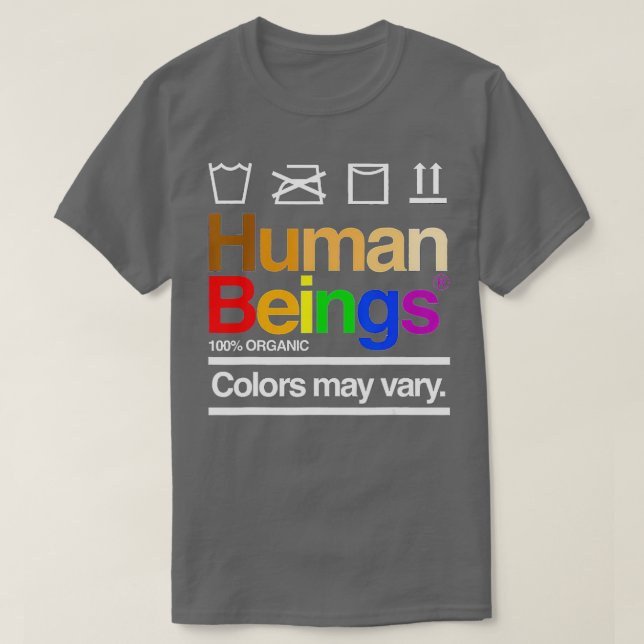 Camiseta Seres Humanos 100 Cores Orgânicos Podem Variar O P (Frente do Design)