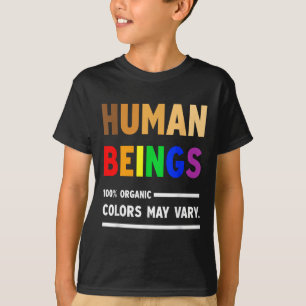 Camiseta Seres Humanos Cores Orgânicas A 100% Podem Variar