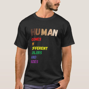 Camiseta Seres Humanos Cores podem variar a igualdade LGBT