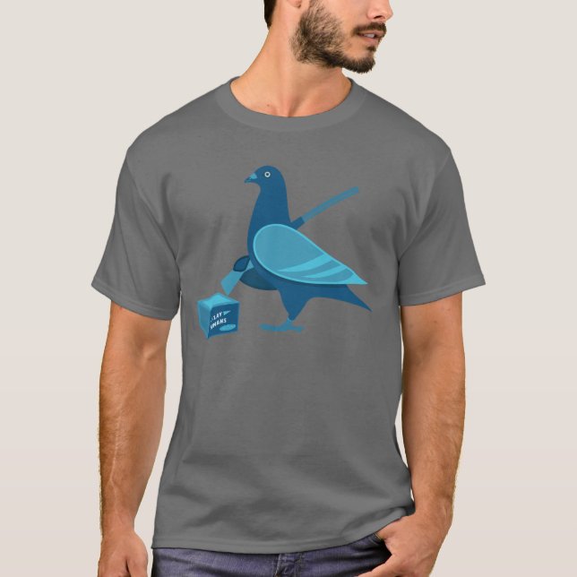 Camiseta Seres humanos da argila do tiro do pombo (Frente)