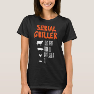 Camiseta Serial Griller Lazy Halloween Figurume Engraçado C