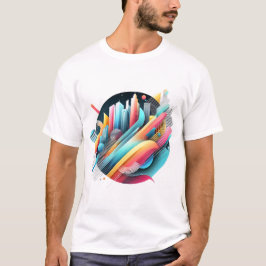 Camiseta Série Abstrata Urbana Vibrante