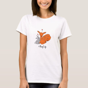 Camiseta Série da vida do abraço - cervos & coelho
