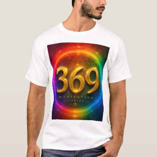 Camiseta Série de Meditação 369 Ouro   Método Tesla 3-6-9
