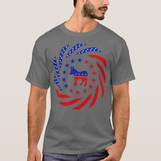 Camiseta Série de Sinalizador Patriótico Democrático Murica