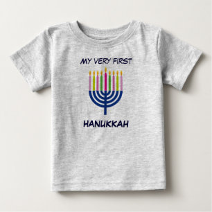 Camiseta Série do corpo de Hanukkah do bebê primeira