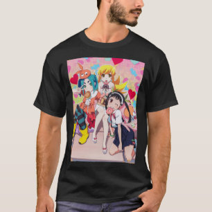 Camiseta Série Monogatari - Shinobu, Otsugi _amp_ Mayoi