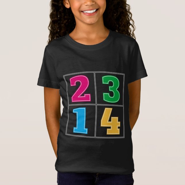 Camiseta Série numérica 1234 (Frente)