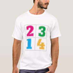 Camiseta Série numérica 1234