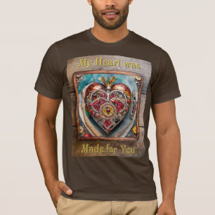 Camiseta Série Rubi Romã Coração Steampunk