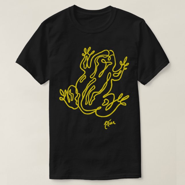 Camiseta Série Southern Corroboree - sapo australiano YELLO (Frente do Design)