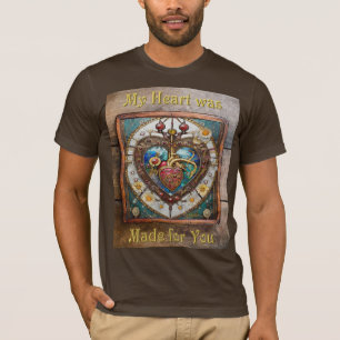 Camiseta Série Steampunk Anatômica do Coração Mecânico