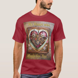 Camiseta Série Steampunk Coração Vermelho Buff