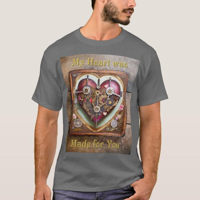 Camiseta Série Steampunk Coração Vermelho Buff (Frente)