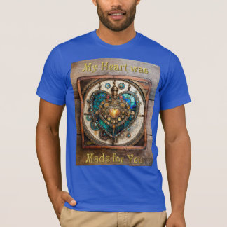 Camiseta Série Steampunk De Coração De Vidro Estreito De ou