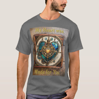 Camiseta Série Steampunk De Coração De Vidro Estreito De ou