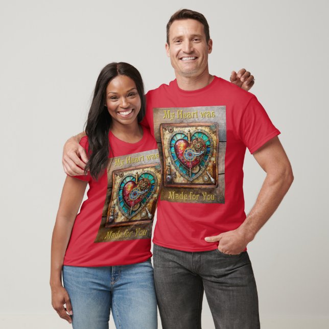 Camiseta Série "Steampunk" do Coração de Girassol (Unissex)