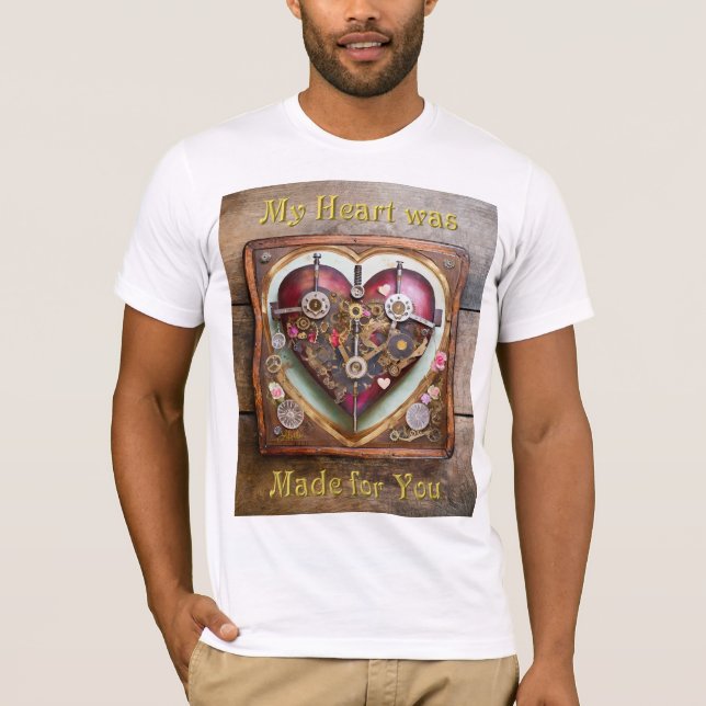 Camiseta Série Steampunk do Coração Vermelho Buff (Frente)
