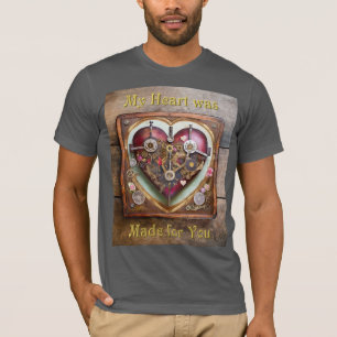 Camiseta Série Steampunk do Coração Vermelho Buff