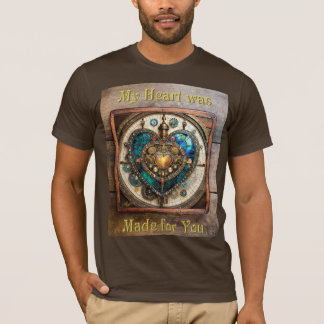 Camiseta Série Vidro Corado Coração Steampunk