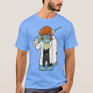Camiseta Seringa Monstrual Zombie Halloween Médico Dea