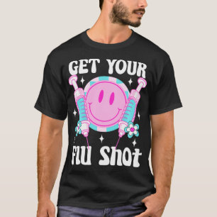 Camiseta seringa retro médico pegue no seu prestador de cui