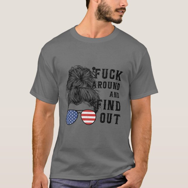 Camiseta Sério Bun Funk E Descubra Engraçado (Frente)