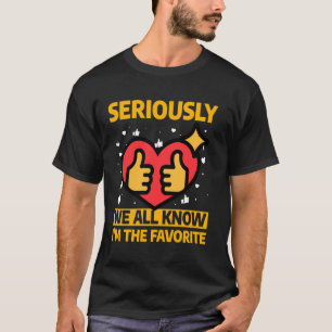 Camiseta Sério que sou a citação engraçada favorita da famí