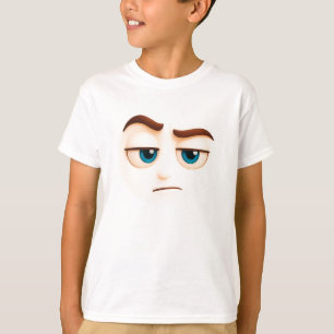 Camiseta Sério? rosto azul sem impressão grande humor