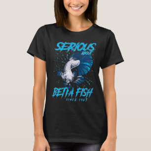 Camiseta Sério Sobre Criador de Peixes Betta Desde 1965