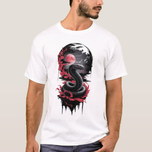 Camiseta Serpente Lunar – Guardiã da Lua de Sangue